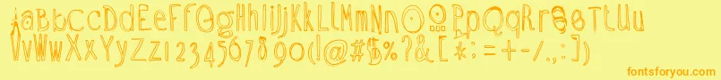 Ramon Font – Orange Fonts on Yellow Background