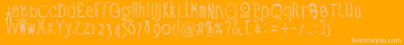 Ramon Font – Pink Fonts on Orange Background