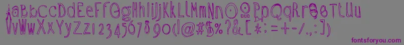 Шрифт Ramon – фиолетовые шрифты на сером фоне
