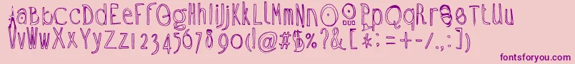 Ramon Font – Purple Fonts on Pink Background