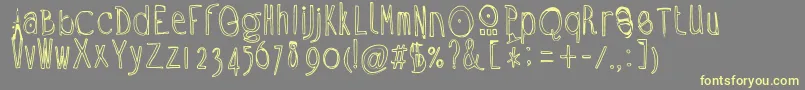 Ramon Font – Yellow Fonts on Gray Background