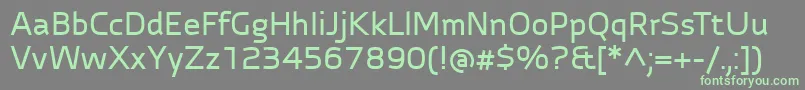 AutobahnProMedium-fontti – vihreät fontit harmaalla taustalla
