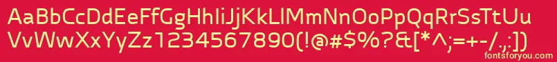 AutobahnProMedium Font – Yellow Fonts on Red Background