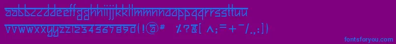 フォントBitlingsujatraRegular – 紫色の背景に青い文字