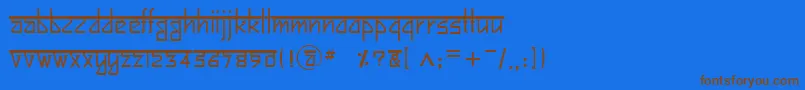 BitlingsujatraRegular Font – Brown Fonts on Blue Background