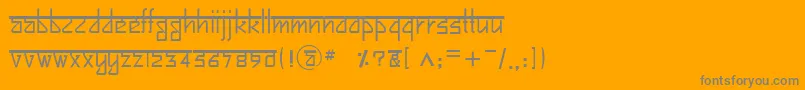 フォントBitlingsujatraRegular – オレンジの背景に灰色の文字