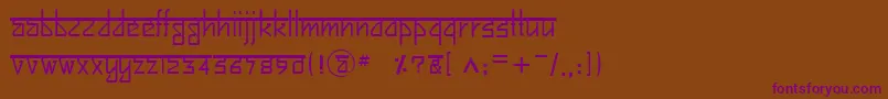 BitlingsujatraRegular-fontti – violetit fontit ruskealla taustalla