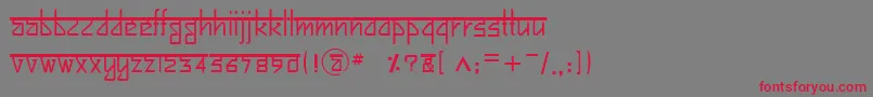 フォントBitlingsujatraRegular – 赤い文字の灰色の背景