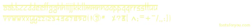 BitlingsujatraRegular-fontti – keltaiset fontit valkoisella taustalla