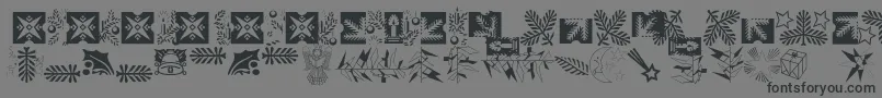 Xmasornament2-Schriftart – Schwarze Schriften auf grauem Hintergrund
