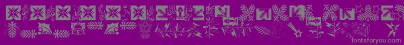 Police Xmasornament2 – polices grises sur fond violet