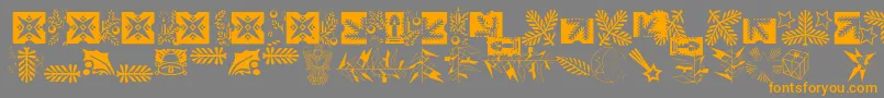 Шрифт Xmasornament2 – оранжевые шрифты на сером фоне