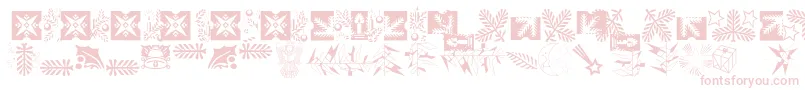 Xmasornament2 Font – Pink Fonts on White Background