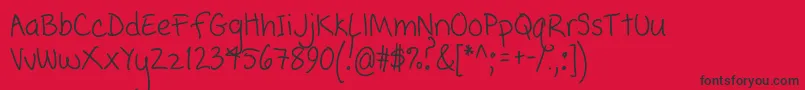 PopcornMountainCondensed Font – Black Fonts on Red Background