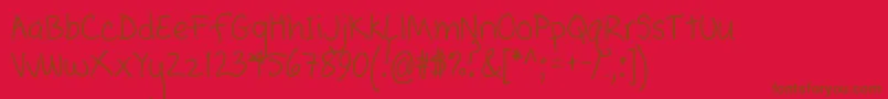 PopcornMountainCondensed Font – Brown Fonts on Red Background