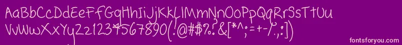 PopcornMountainCondensed Font – Pink Fonts on Purple Background