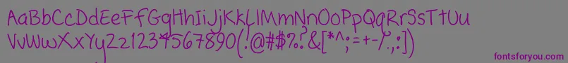 PopcornMountainCondensed-Schriftart – Violette Schriften auf grauem Hintergrund