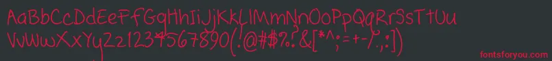 PopcornMountainCondensed Font – Red Fonts on Black Background