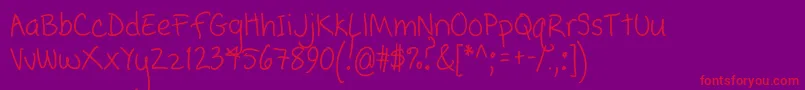 PopcornMountainCondensed Font – Red Fonts on Purple Background