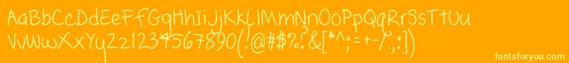 PopcornMountainCondensed Font – Yellow Fonts on Orange Background