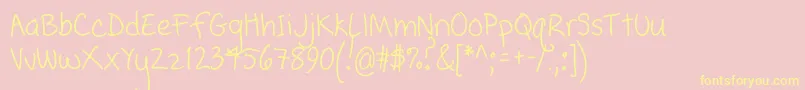 PopcornMountainCondensed Font – Yellow Fonts on Pink Background