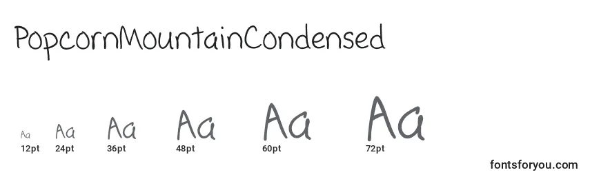 PopcornMountainCondensed Font Sizes