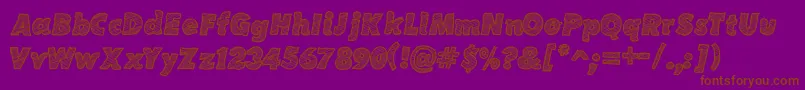 SketchCoursive Font – Brown Fonts on Purple Background