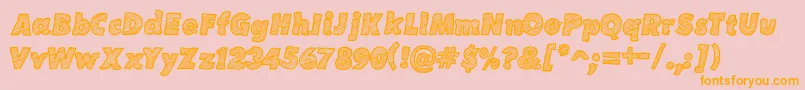 Шрифт SketchCoursive – оранжевые шрифты на розовом фоне