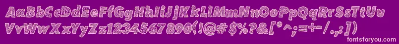 SketchCoursive-Schriftart – Rosa Schriften auf violettem Hintergrund