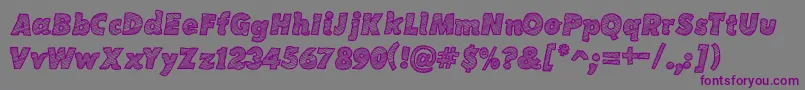 SketchCoursive Font – Purple Fonts on Gray Background