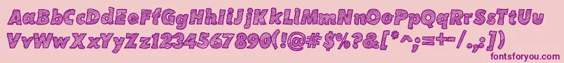 SketchCoursive Font – Purple Fonts on Pink Background