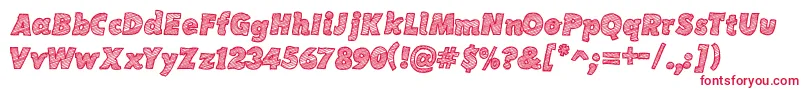 SketchCoursive Font – Red Fonts on White Background