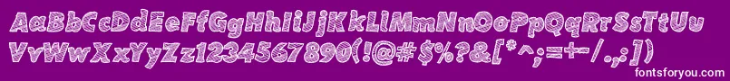 SketchCoursive Font – White Fonts on Purple Background