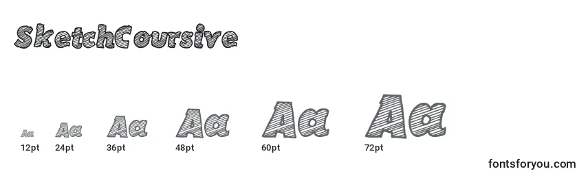 SketchCoursive Font Sizes