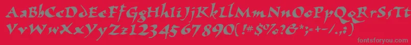 Wizzard Font – Gray Fonts on Red Background