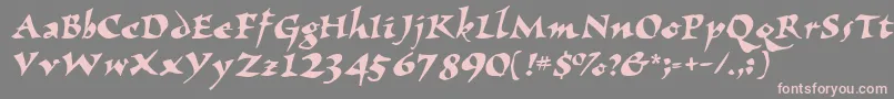 Wizzard Font – Pink Fonts on Gray Background