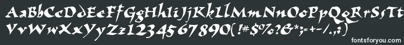 Wizzard-fontti – valkoiset fontit mustalla taustalla