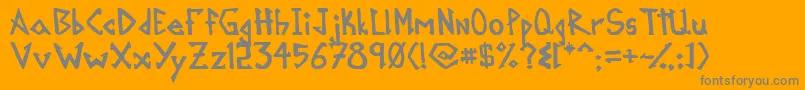 Mikroprepeia Font – Gray Fonts on Orange Background