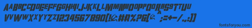 VolkoffItalic Font – Black Fonts on Blue Background