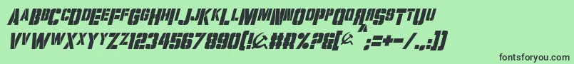 VolkoffItalic Font – Black Fonts on Green Background