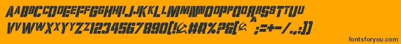 VolkoffItalic Font – Black Fonts on Orange Background