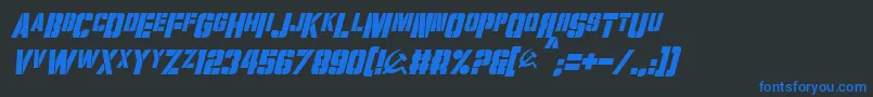 VolkoffItalic Font – Blue Fonts on Black Background
