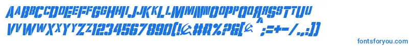 Шрифт VolkoffItalic – синие шрифты на белом фоне