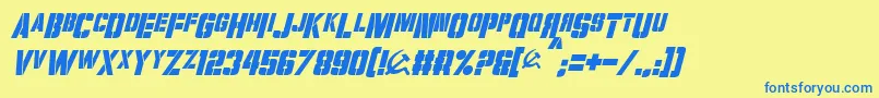 Шрифт VolkoffItalic – синие шрифты на жёлтом фоне