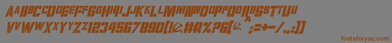 VolkoffItalic Font – Brown Fonts on Gray Background