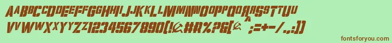 VolkoffItalic Font – Brown Fonts on Green Background