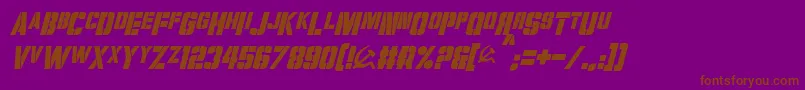 VolkoffItalic Font – Brown Fonts on Purple Background