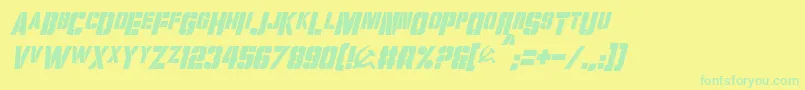 VolkoffItalic Font – Green Fonts on Yellow Background