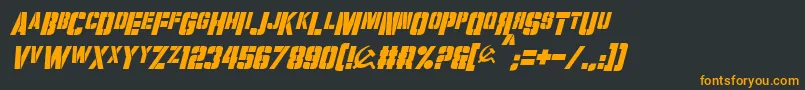 VolkoffItalic Font – Orange Fonts on Black Background