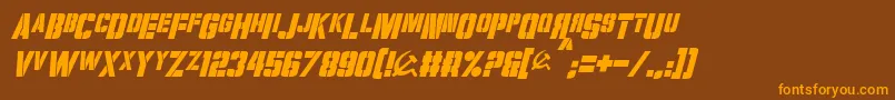 VolkoffItalic Font – Orange Fonts on Brown Background